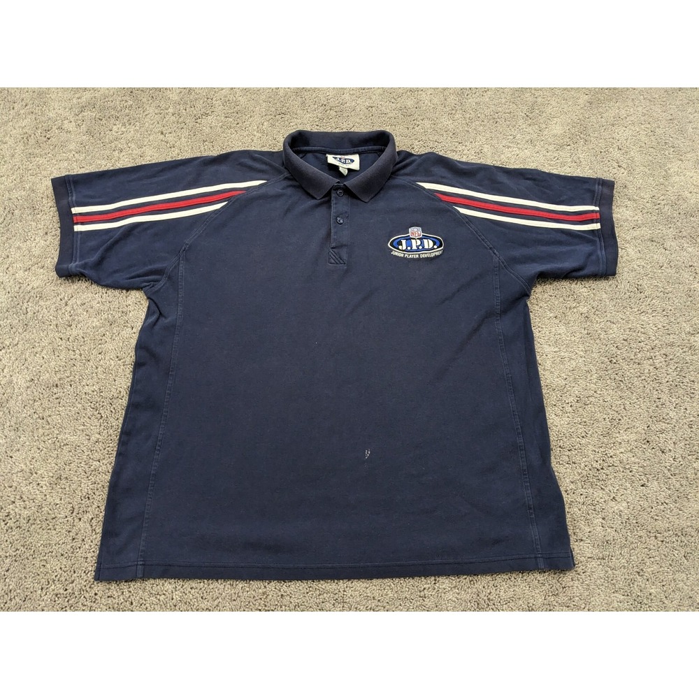 Vintage NFL Junior Player Development Polo‎ Shirt Mens 3X Blue